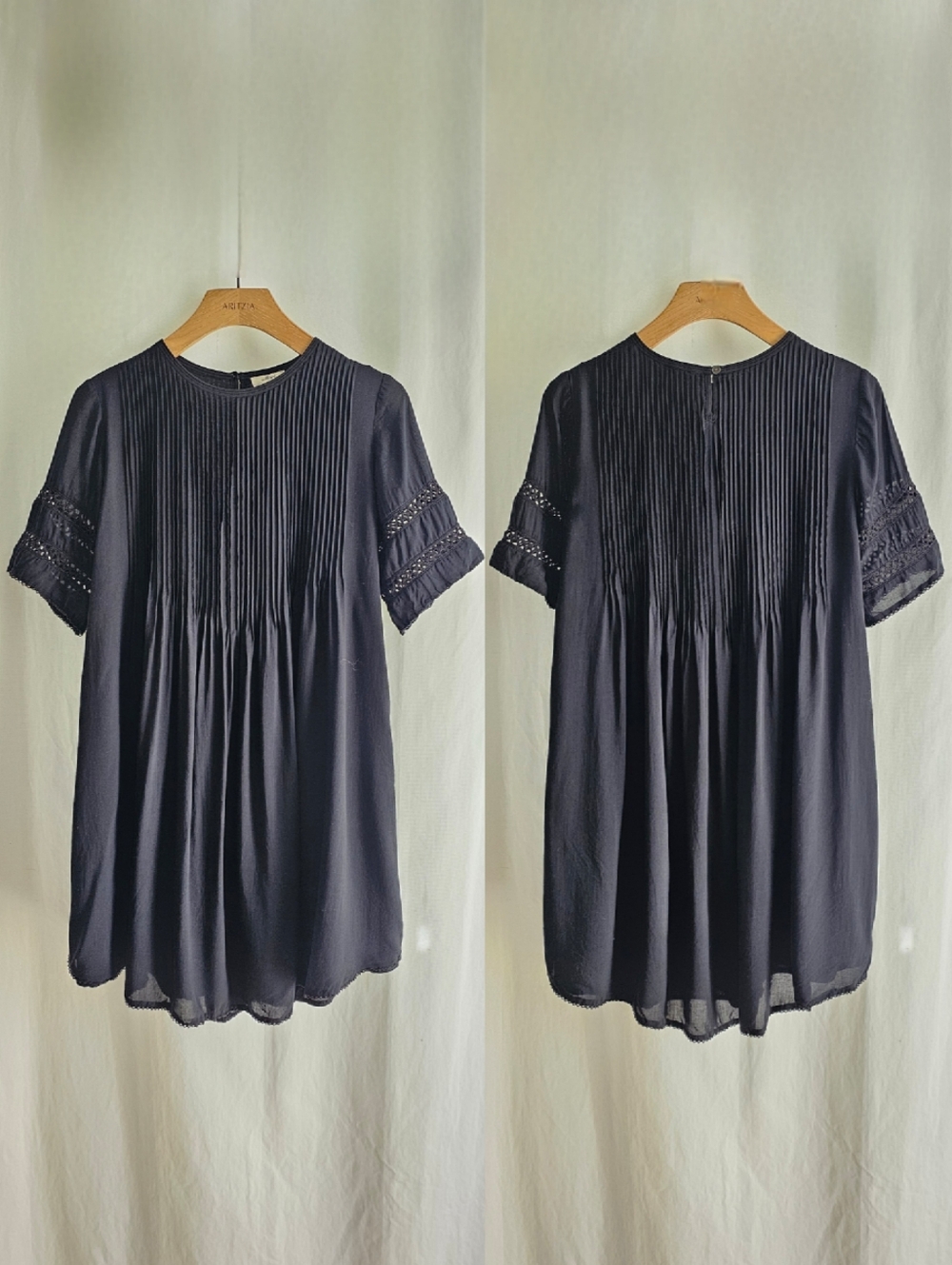 Aritzia Wilfred Black Sonore Embroidery Dress - Picture 10 of 16